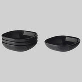 BACKIG deep plate 20x20 black 4-p